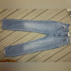 Abercrombie & Fitch Light Blue High-Rise Ankle Straight Jeans